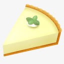 芒果慕斯蛋糕png免抠素材_新图网 https://ixintu.com 浅黄色 甜品 甜点 绿叶 芒果慕斯 蛋糕