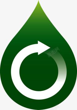 甲醛环保绿色水滴图标高清图片