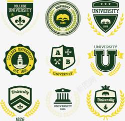 大学徽章欧美大学logo图标高清图片