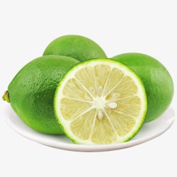柠檬绿新鲜海南青桔高清图片
