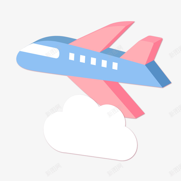 一架手绘的彩色飞机矢量图图标ai_新图网 https://ixintu.com 25D图标 一架飞机 天空 手绘 航空 飞机场 飞机师 矢量图
