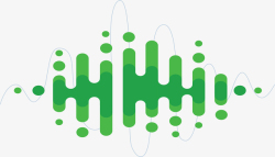 绿色波形绿色声音波形图表矢量图高清图片