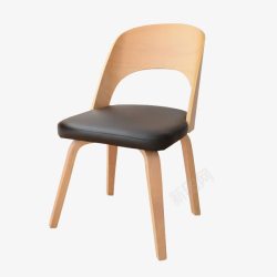 皮椅子现代简约皮坐垫椅子高清图片