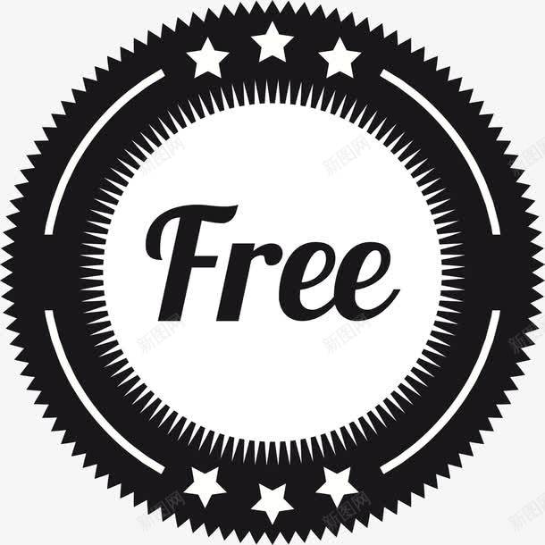 黑色免费锯齿标签图标png_新图网 https://ixintu.com Free 免抠PNG 免费标志 星星 标识 锯齿边框 齿轮状
