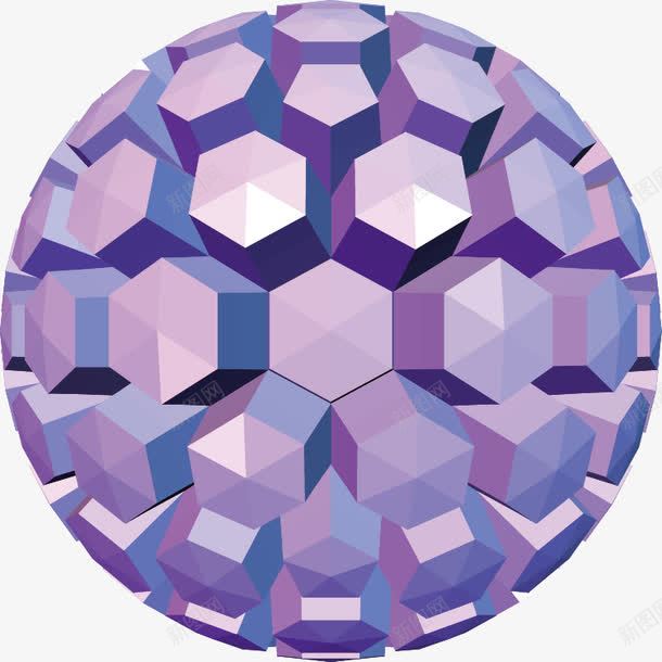 立体球体元素png免抠素材_新图网 https://ixintu.com 几何 圆球 球体 立体 紫色