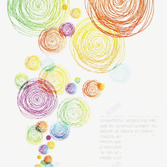 彩色的线条圈圈png免抠素材_新图网 https://ixintu.com 儿童蜡笔画 彩色 画圈圈 线条 蜡笔画