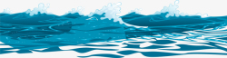 蓝色水印世界海洋日汹涌海浪高清图片