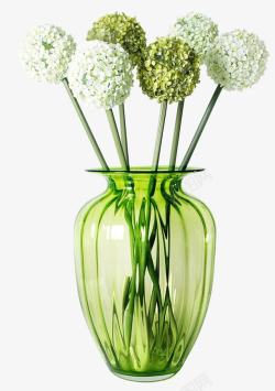 绿色玻璃花瓶装饰摆件素材