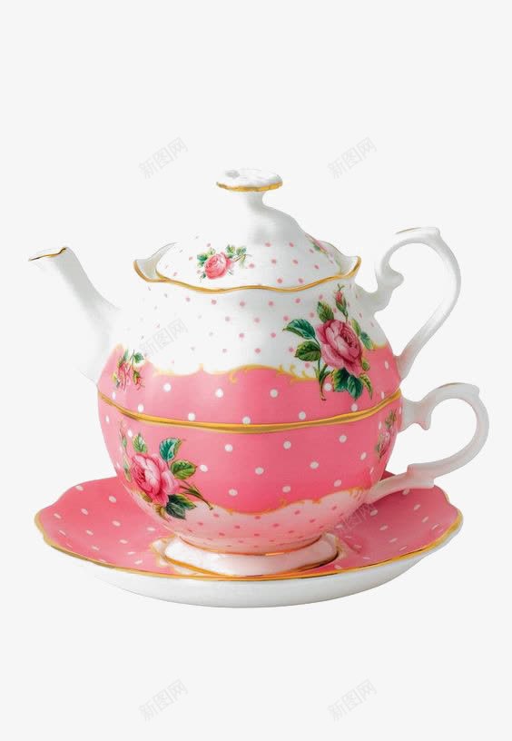 下午茶壶png免抠素材_新图网 https://ixintu.com 少女心 欧式复古 粉色 英式下午茶 茶壶 西方茶壶