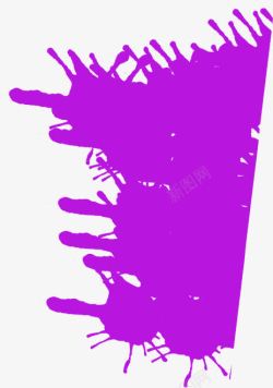 紫色墨迹招聘海报素材