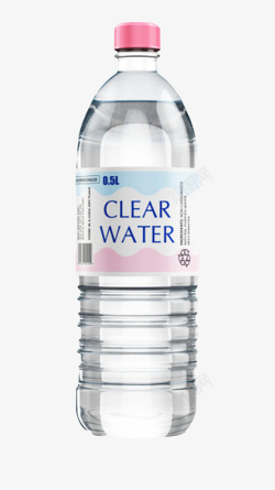贴纸实物透明解渴带贴纸说明的塑料瓶饮用高清图片
