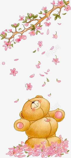 春天树枝png免抠素材_新图网 https://ixintu.com 卡通 手绘 插画 树枝 桃花 花朵 花枝
