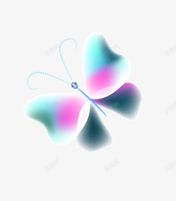 简约彩色蝴蝶png免抠素材_新图网 https://ixintu.com 健康 整形 炫彩海报 美容图 黑色绚丽