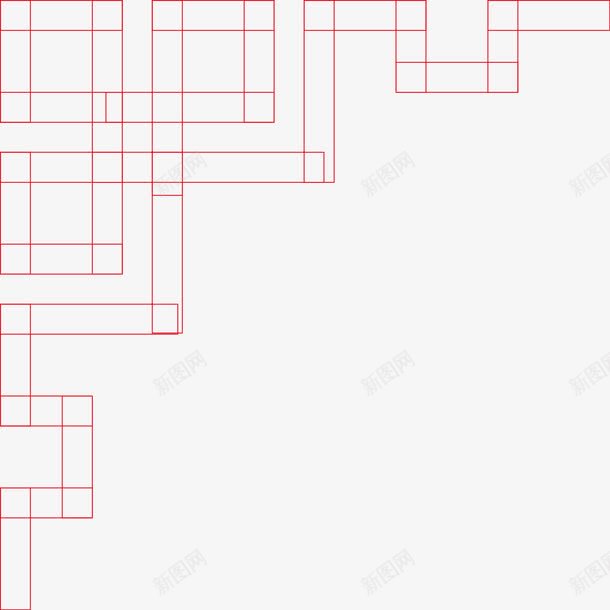 红色回型纹图案png免抠素材_新图网 https://ixintu.com 印花 吉祥图腾 回 回型 回型图案 回型纹 回型花纹 回字形花纹 图腾 祥云 窗花 花纹