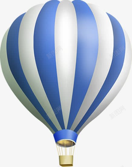蓝色卡通条纹热气球装饰手绘png免抠素材_新图网 https://ixintu.com 卡通 条纹 热气球 空气球 蓝色 装饰
