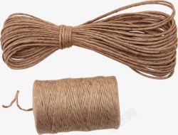 棕色细麻绳素材
