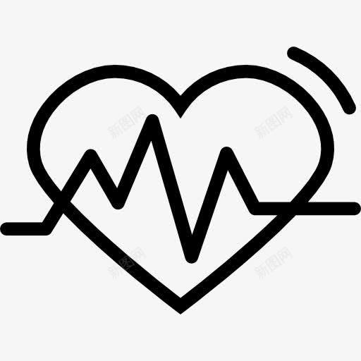 心图标png_新图网 https://ixintu.com 保健和医疗 医学 心率 心电图 心脏 脉搏