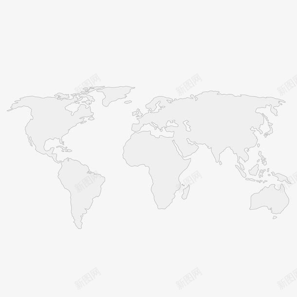 灰色商务地图png免抠素材_新图网 https://ixintu.com 世界 分析 商务 地图 战略 格局 灰色 线稿 透明