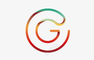 字母G图标png_新图网 https://ixintu.com 好看 曲线 极简Logo设计 渐变色
