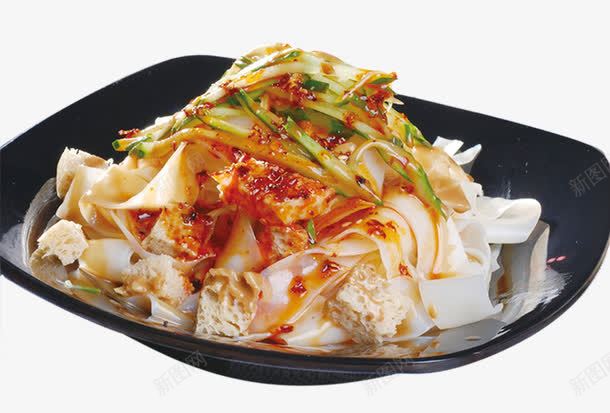 凉皮png免抠素材_新图网 https://ixintu.com 中式料理 凉皮 菜品 豆腐 面食