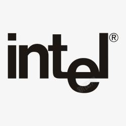 INTEL标志黑色intel电脑logo标志图标高清图片