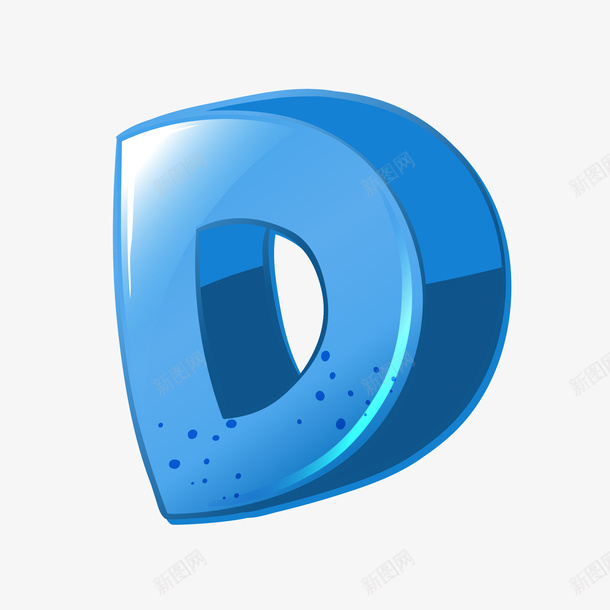 3D的字母D矢量图eps免抠素材_新图网 https://ixintu.com 3D D字母 卡通D 可爱的D 字母D 英文字母 蓝色的D 矢量图