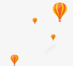 黄色小车扁平化扁平化热气球上图标高清图片