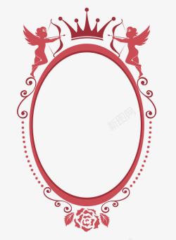 欧式装饰布皇室元素丘比特皇冠边框高清图片