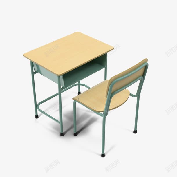 课桌和椅子png免抠素材_新图网 https://ixintu.com 坐位 坐席 学生用品 座位 教室 椅子 课桌