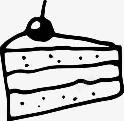插图简笔三明治蛋糕高清图片
