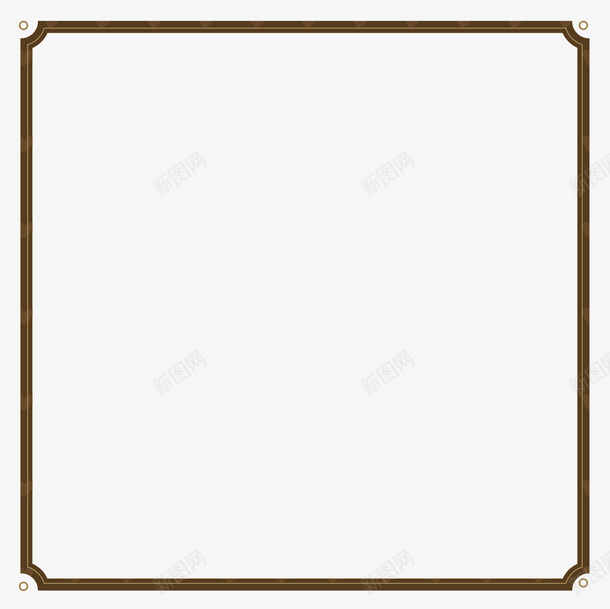 棕色的边框png免抠素材_新图网 https://ixintu.com 不规则图形 卡通 棕色的 简笔 线条 菜单 边框