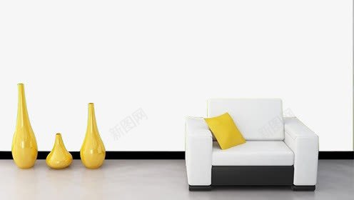家装png免抠素材_新图网 https://ixintu.com 创意瓶 家居摆件 家装 沙发