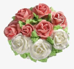 红白玫瑰花蛋糕素材