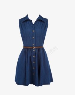 蓝色礼服手稿连衣裙高清图片