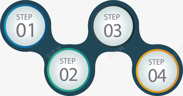 圆形数字节点图表矢量图ai免抠素材_新图网 https://ixintu.com 四个步骤图 数字序列 流程图 矢量png 节点 节点图表 矢量图