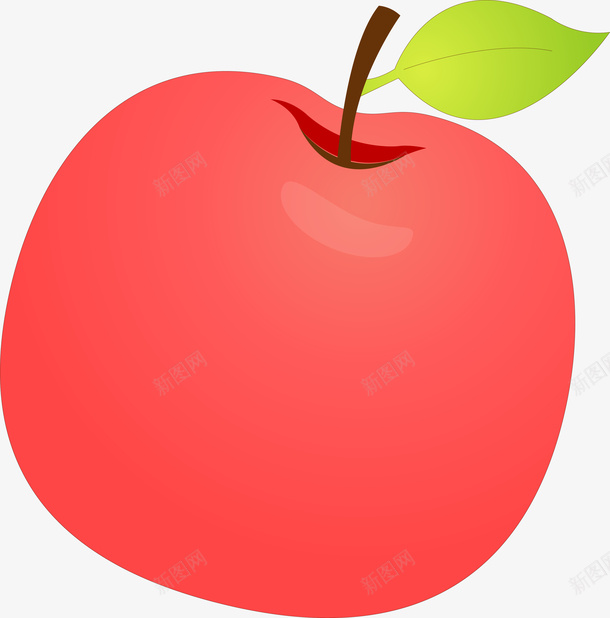 卡通红色苹果png免抠素材_新图网 https://ixintu.com 卡通水果 新鲜水果 果实 水果 水果食物 矢量水果图 蔬菜水果 食物