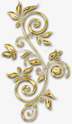 黄金比例螺旋螺旋黄金藤蔓欧式花纹高清图片