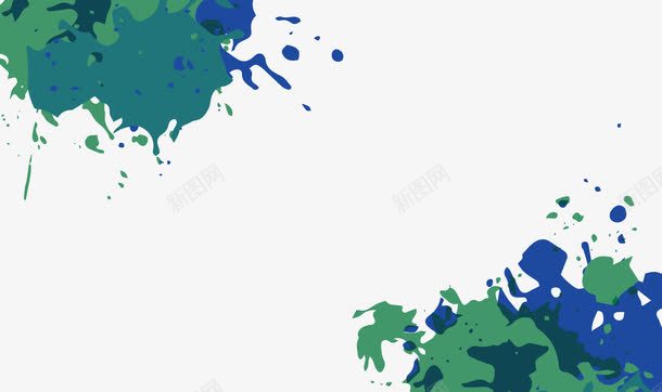 彩色墨迹png免抠素材_新图网 https://ixintu.com 中国风元素 名片设计 名片设计素材 墨迹