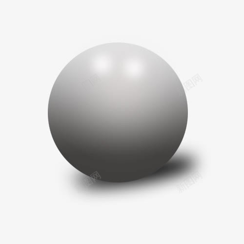 灰色球体png免抠素材_新图网 https://ixintu.com 修饰元素 灰色球体 球体 立体几何