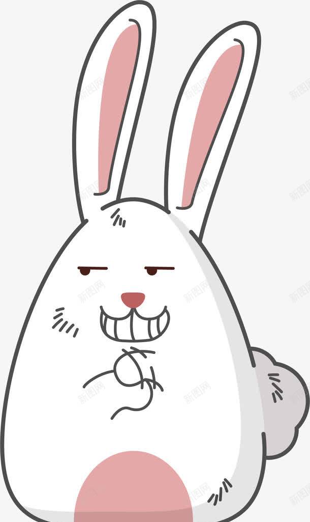 贼笑的小白兔png免抠素材_新图网 https://ixintu.com 兔子简笔画 兔宝宝 兔牙 卡通可爱 坏笑 奸诈的表情 小兔子 小动物 小白兔 得意笑 斜眼笑 生肖 表情包 贼笑 酷兔