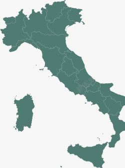意大利地图意大利地形轮廓地理插图高清图片