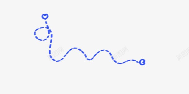 深蓝色桃心波浪虚线png免抠素材_新图网 https://ixintu.com 分割线 分隔 桃心 波浪线 点状 爱心 线条 虚线 虚线分割线