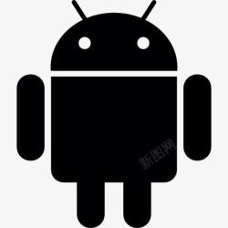 操作机器人Android的标志图标高清图片