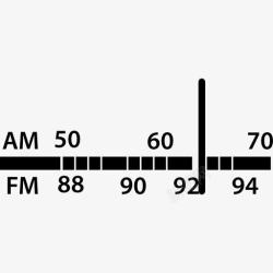 调频收音机AM和FM调谐器图标高清图片