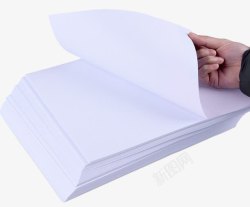 手拿A4空白纸得力A4纸打印复印纸高清图片