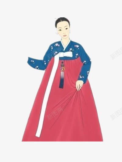 韩国传统文化png免抠素材_新图网 https://ixintu.com 传统 插画 汉服 韩国