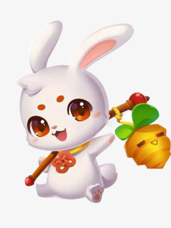清新彩蛋和兔子卡通可爱小动物装饰动物头像高清图片