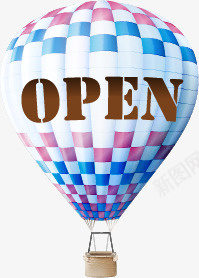 开业热气球png免抠素材_新图网 https://ixintu.com OPEN 开业 彩色 热气球 英文开业