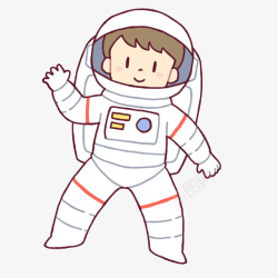 太空人微笑可爱宇宙宇航员高清图片