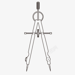 黑色圆规一个圆规高清图片